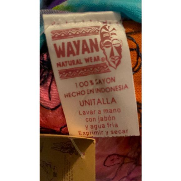 NWT Multicolored Multi-use Wrap by Wayan Natural Wear Retail $199.99 - Picture 3 of 7